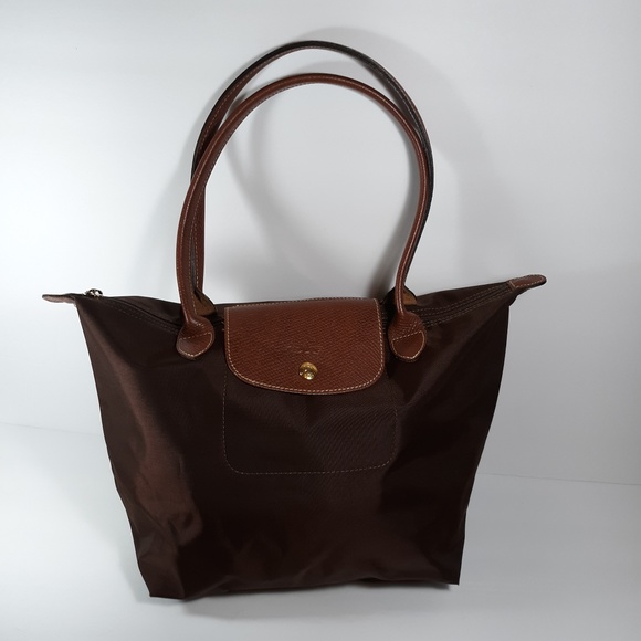 brown longchamp bag